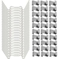 100 pezzi di clip in acciaio inossidabile per vetro (50 pezzi di clip in filo metallico per vetro e 50 pezzi di clip in vetro a Z)