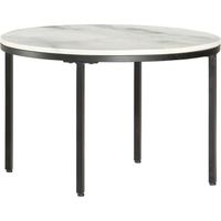 Table basse Blanc et noir Ø65 cm Marbre solide véritable
