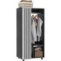 Armoire penderie rideau tringle noir