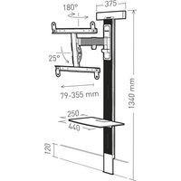 Colonne + Support Inclinable Et Orientable - 30'' 65'' - Erard