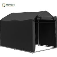 HOMAIRE Garagenzelt wasserdicht UV-beständig Schwarz mit Tür