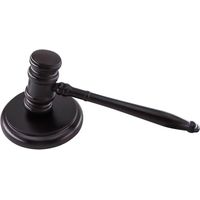 Wooden Judge Hammer, Wooden Judge Hammer and Block for Judge, Judge's Hammer and Resonance Block, High Quality Wooden Judge Hammer for Judges, Lawyers, Auctions, Conferences (Brown)