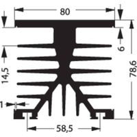 DISSIPATEUR THERMIQUE FISCHER ELEKTRONIK SK 89 75 KL-SSR1 10022689 1.2 K/W (L X L X H) 80 X 75 X 87 MM 1 PC(S)