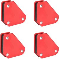 Pack of 4 angle magnetic welding holders, magnetic welding angles, magnetic welding holders, for firm welding (red)