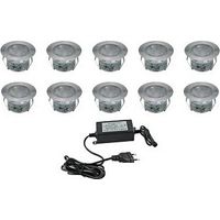 Desineo – Kit de 10 spots encastrables extérieur 1W blanc froid – Transformateur inclus – Résistance à 100 kg – Installation facile – Technologie SMD LED