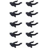 Cyclingcolors – Lot de 10 clips de plinthe à visser en plastique noir Ø 32mm – Base de 46mm x 12mm – Fixation pour meubles cuisine et salle de bain