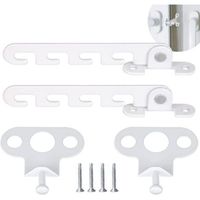Pair - Entrebilleur de Fentre Battant 2 PCS Restricteur de Fentre, Loquets de Fentre avec 4 Vis, Verrou de Fentre Serrure de Fentre l\\'preuve pour Rgler l\\'ouverture de la Fentre (Blanc)