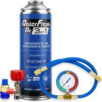 Gas refrigerante Ralerfresh RC 3in1 500ml per sistemi R1234YF con manometro RF32, tubo e attacco