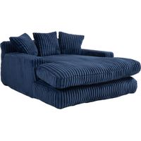 Canapé Modern Cord Sofa Bed Cloud Couch confortable Corduroy bleu marine 125x155x63cm ZIPSOFA