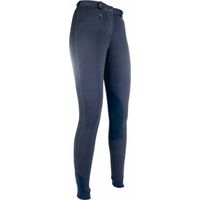 14/15 ans, Bleu marine et bleu marine: Pantalon d'équitation à genoux renforcés pour enfants modèle Penny Easy