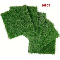 Set di 36 tessere modulari di erba sintetica a incastro formato 30x30cm Ideali per balconi,terrazze e giardini Adatte per uso interno ed esterno Rimovibili