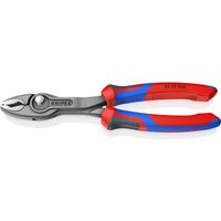 KNIPEX 82 02 200 TwinGrip® Pince de préhension frontale et latérale avec poignées comfortables grise atramentisée 200 mm