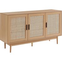 BAÏTA Amana Buffet, cannage e truciolare, Marrone, L133cm
