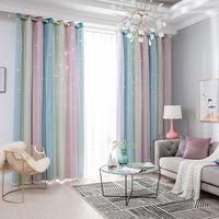Rideau occultant pour chambre à coucher, rideau anti-bruit, isolation thermique, rideaux opaques avec motif(100x 270cm),Coloré)