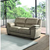 Canapé fixe 2 places en tissu beige Kilie