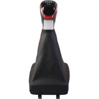 Dust protection set for Volkswagen Polo 9N models 2002-2009, blue 5-speed gearshift knob, one-piece.