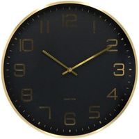 Karlsson Elegance Glow Reloj de Pared Negro Diseño Minimalista