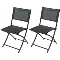 2 sillas plegables de metal para balcón o terraza, estilo moderno.