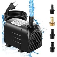 Wasserpumpe 45W 3200L/H Ultraleise Aquariumpumpe Tauchpumpe mit 1,8 m Kabel, 4 Düsen Wasserpumpe für Springbrunnen, Gärten, Bäder, Teiche