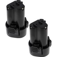 EXTENSILO 2x batteria compatibile con Makita JR100DWE, JR102D, JR102, JR102DWE, JV100, JR102DZ, JV100DW utensile elettrico (2500 mAh, Li-Ion, 10,8 V)