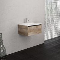 Inda - Meuble de salle de bain 1 tiroir L.60 avec vasque mate /