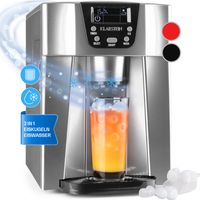 Klarstein – Machine à glaçons 12kg – 9 glaçons en 13 min – Éclairage LED – Réservoir 3L – Silencieuse et discrète