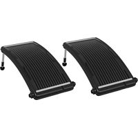 2 pcs Panneaux de chauffage solaire de piscine, Panneau solaire thermique incurvé pour piscine courbés 110x65cm MAE4529