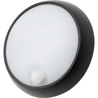 Litecraft Grato Wall Light LED Outdoor Bulkhead With PIR Motion Sensor - Black