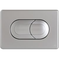 Placca doppio tasto Salina Cromo Satinato cassetta incasso Oli