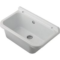 Distributeur de savon mural 55 cm en polypropylène – Couleur marbre blanc – Résistant aux acides – Capacité 18 litres – Kit de fixation inclus – Cr Smart