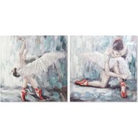 Tableaux - DEKODONIA - Bailarine - 100 x 100 cm - Set di 2 - Decorazione murale contemporanea