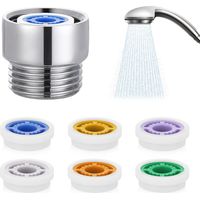 Shower Head Flow Regulators, Shower Flow Reducer Limiter Set, Adapter for Fixed Shower Head and Hand Shower for Bathroom, 6 Different Flow Rates
