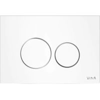 Placa de descarga doble en vidrio, Vitra Vetro, blanco (740-1600)