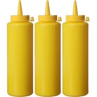 Dosierflasche für kalte Saucen, 3er-Set – transparent, 0,35 l – HENDI 557853