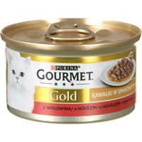 Bocconcini di cibo per gatti Gourmet Gold in gustosa salsa al manzo 85 g