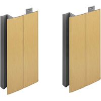 2x Jonction de plinthe 100mm finition or dorée multi angle Angulaire Coin Cuisine Raccord Connecteur Pied de meuble Profil PVC Plastique