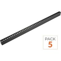 Réglette Suspendue LED 120cm 35W Noir (Lot de 5) - Blanc Froid 6000K - 8000K - SILAMP