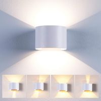 Stoex – Applique murale LED 12W blanc chaud – Design up and down moderne – Montage mural caché – Pour couloir, escalier, salon – 50 000 heures de durée de vie