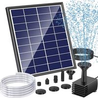 6W zonne-energiefontein voor buiten, zonne-energievijverpomp met filter, zonne-energiefonteinpomp met accu, zonne-energiepomp, drijvende fontein voor buiten, minivijver