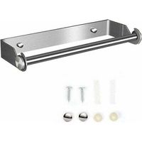 Trimec – Wall-mounted paper towel dispenser made of 304 stainless steel – No drilling required – Dimensions: 28 x 10.5 x 3.5 cm – Holder for foil and paper