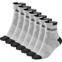 Chaussettes en coton naturel 7 paires de chaussettes d'entraînement antibactériennes polyvalentes pour hommes et femmes, chaussettes de cheville respirables pour le travail et les loisirs,Gris