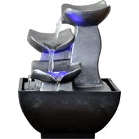 Zen Light - Fontana Nature Boro, resina, argento, 13 x 13 x 17 cm