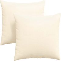 Coussins de canapé 2 pcs Crème 80 x 80 cm