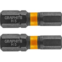 Embouts à percussion HEX5 x 25 mm, 2 pièces.