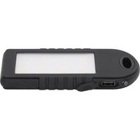 Power Bank Solaire 5000mAh avec Lampe Torche 12 LED pour Randonnée Camping Pêche - Noir