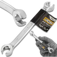 Chiave a forchetta JCB 12x14mm a 6 punte, a doppia faccia, in acciaio Cr-V.
