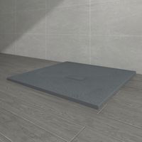 NRG 1000 x 1000mm Anthracite SMC Square Slate Effect Bathroom Shower Enclosure Tray