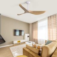 Sofucor Ventilateur de Plafond sans Lumière - 3 Pales ABS - 132cm