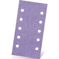 MENZER Purple HD Klett-Schleifblätter, 230 x 115 mm, 10-Loch, f. Schwingschleifer, Keramik-Mix (50 Stk.) K60