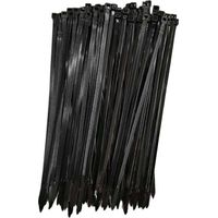 Colliers de serrage en plastique, 250 mm x 7,6 mm, colliers de serrage, Colliers de serrage en nylon Rilsan, colliers de serrage 250 mm, noir, set de 100 pièces